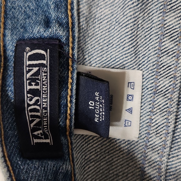 Women's Lands End denim jeans size 10 regular, very little wear - Picture 4 of 6